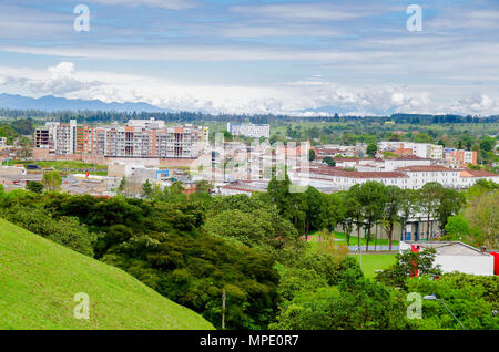 Bella vista seriale della città di Popayan, situato nel centro del dipartimento del Cauca in Colombia. Foto Stock