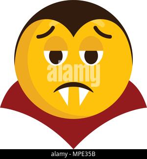 Triste vampiro icona emoji Illustrazione Vettoriale