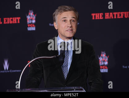 Christoph Waltz 019 a Tarantino Mani & Piedi stampe cerimonia di TCL teatro cinese. 5 gennaio 2016Christoph Waltz 019 evento nella vita di Hollywood - California, tappeto rosso Evento, STATI UNITI D'AMERICA, industria cinematografica, celebrità, fotografia, Bestof, arte cultura e intrattenimento, Topix celebrità moda, migliori della vita di Hollywood, evento nella vita di Hollywood - California, moquette rossa e dietro le quinte, movie celebrità, personaggi televisivi, musica celebrità, arte cultura e intrattenimento, verticale, una persona, fotografia, inchiesta tsuni@Gamma-USA.com , Tsuni Credito / STATI UNITI D'AMERICA, artista onorato con una stella sulla Hollyw Foto Stock