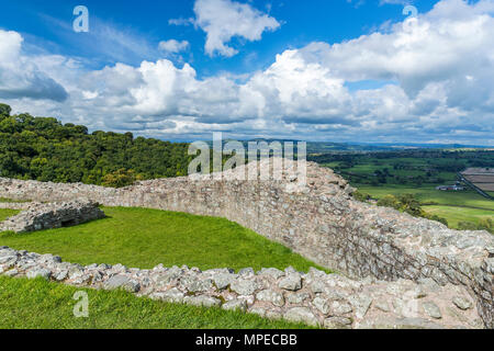 Il castello di Montgomery, Powys, il Galles, l'Europa. Foto Stock