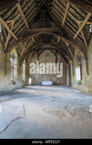 Il castello di Stokesay maniero fortificato house, Stokesay, Shropshire, Inghilterra, Regno Unito, Europa. Foto Stock