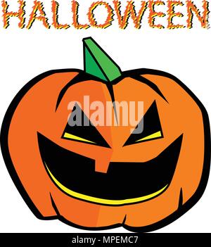 Happy Halloween zucca colore illustrazione vettoriale Illustrazione Vettoriale