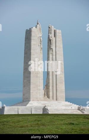 Il Canadian National Monument Crête-de-Vimy, la prima guerra mondiale, Vimy, Hauts-de-France, Francia Foto Stock