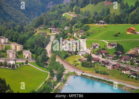 Lago Eugenisee Engelberg nel cantone di Obvaldo, Svizzera Foto Stock