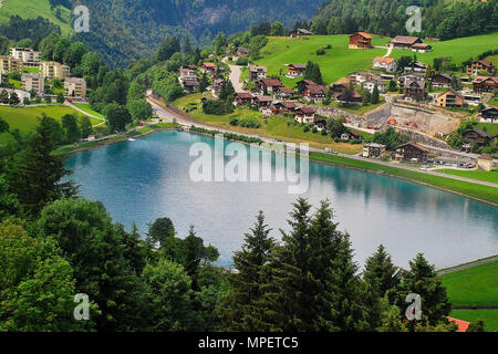 Lago Eugenisee Engelberg nel cantone di Obvaldo, Svizzera Foto Stock