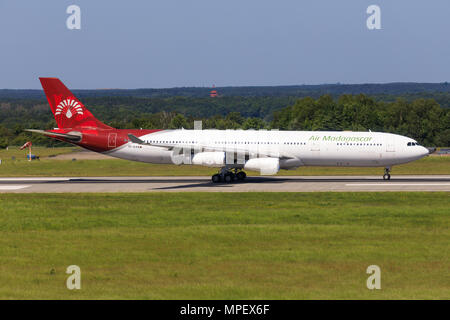 Dresda/Germania:Airbus A340 da Air Madagascar a Dresda/Germania 19.05.2018 Foto Stock