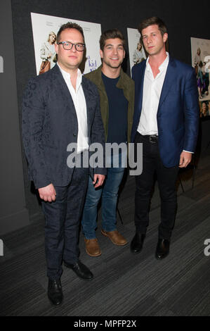 New York, NY - 21 Maggio 2018: Sam Slater, David Bernon e Paolo Bernon frequentare un capretto come Jake premiere presso il punto di riferimento a 57 West Foto Stock