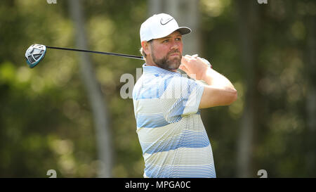 Wentworth, UK. 23 maggio 2018. Brian McFadden durante il Pro Am davanti alla BMW PGA Championship di Wentworth Golf Club il 23 maggio 2018 nel Surrey, Inghilterra Credito: Paolo Terry foto/Alamy Live News Foto Stock