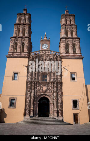 Chiesa del Grito del xviii secolo Dolores chiesa parrocchiale dove Miguel Hidalgo pronunciò il grido di Dolores" mobilitare le persone a salire in alto, Dolores Hidalgo, Foto Stock