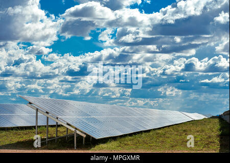 DE AAR, SUD AFRICA - Mercoledì 16 marzo 2016, il più grande impianto fotovoltaico nell emisfero sud dalla capitale solare al di fuori De Aar. Foto Stock