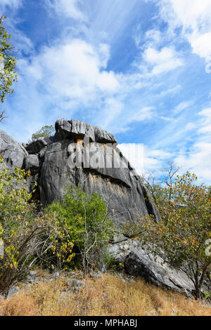 Spettacolare affioramento di calcare in grotte Chillagoe-Mungana Parco Nazionale del Nord del Queensland, FNQ, QLD, Australia Foto Stock