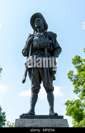 Statua di escavatore, Australian Memorial presso Bullecourt, Francia Foto Stock