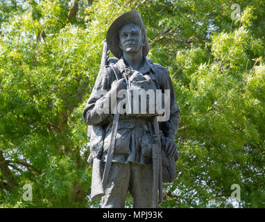 Statua di escavatore, Australian Memorial presso Bullecourt, Francia Foto Stock