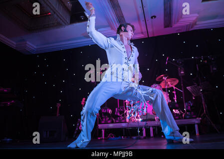 Hilton Birmingham Metropole, vicino al NEC di Birmingham, UK. Il 7 gennaio 2017. Nella foto: Tony Nilsson 30 dalla Norvegia prende parte alla seconda giornata della E Foto Stock