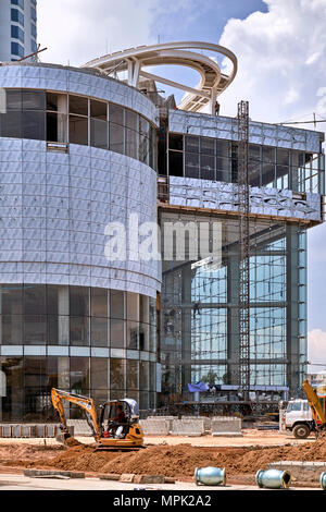 Thailandia sito in costruzione, Tailandese sito di costruzione, terminale 21 Shopping Mall, Pattaya, il Sud Est asiatico lo sviluppo Foto Stock