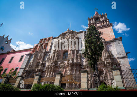 Tempio della Compagnia di Gesù, o Oratorio de San Felipe, comunemente noto come La Compañía, Guanajuato, città nel Messico centrale Foto Stock