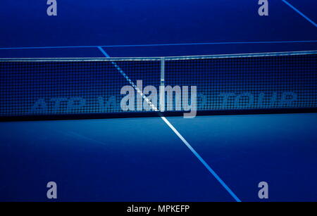 ATP World Tour il branding durante il giorno 4 del 2015 Barclays ATP World Tour Finals - O2 Arena di Londra Inghilterra. 18 Novembre 2015 --- Image by © Paolo Cunningham Foto Stock