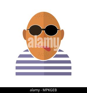 Icona del gangster isolato Illustrazione Vettoriale