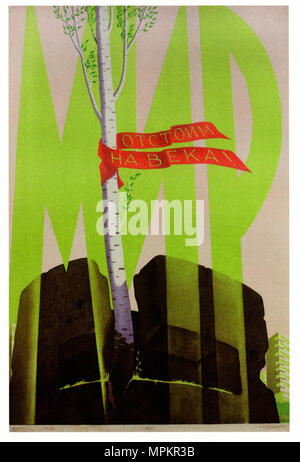 Urss Vintage poster di propaganda - Mir (Pace), 1965, Viktor Kotesky Foto Stock