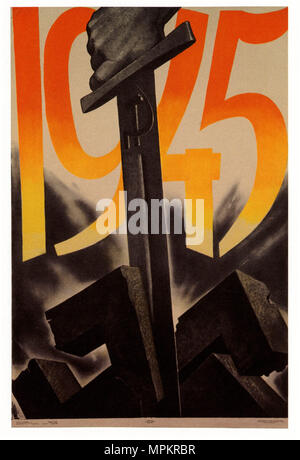 Urss Vintage poster di propaganda - Unione Sovietica prende Berlino, poster da 1965 da Viktor Koretsky Foto Stock