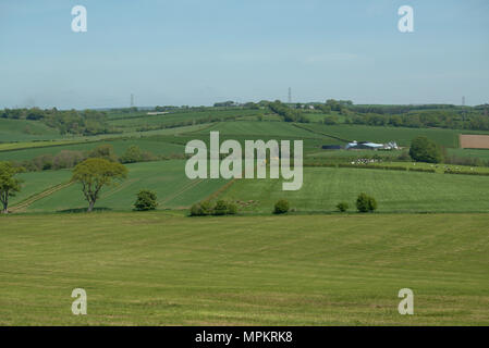 Guardando ad est dal villaggio di Tarbolton, Ayrshire, in Scozia Foto Stock