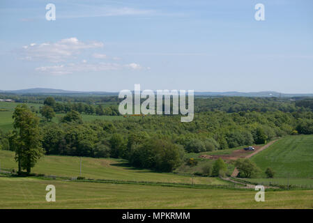 Guardando ad est dal villaggio di Tarbolton, Ayrshire, in Scozia Foto Stock