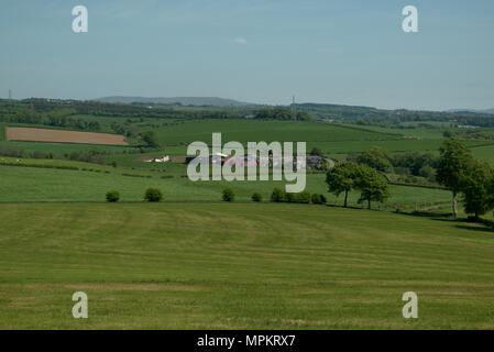 Guardando ad est dal villaggio di Tarbolton, Ayrshire, in Scozia Foto Stock