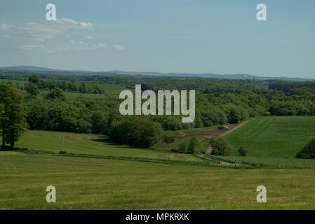 Guardando ad est dal villaggio di Tarbolton, Ayrshire, in Scozia Foto Stock