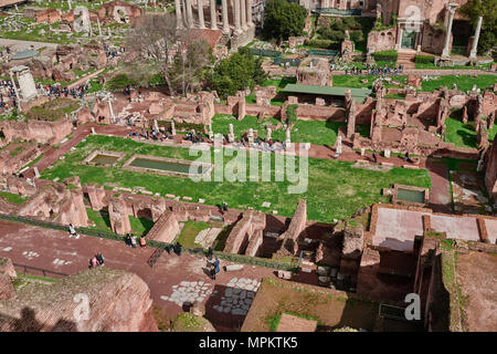 Roma, rovine dei Fori Imperiali Foto Stock