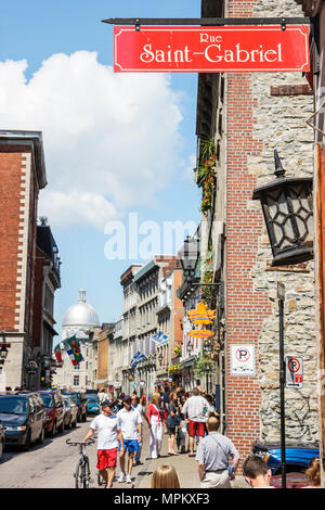 Montreal Canada,Quebec Province,Vieux Montreal,Rue Saint Paul,shopping shopper shopping shopping negozi mercati mercato acquisti vendita, vendita al dettaglio st Foto Stock