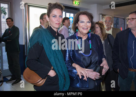 Roma, Italia. 23 Maggio, 2018. Italian attrice Claudia Cardinale con sua figlia Claudia Squitieri Premiere a Roma presso il Cinema Adriano del film italiano "Rudy Valentino' Credit: Matteo Nardone/Pacific Press/Alamy Live News Foto Stock