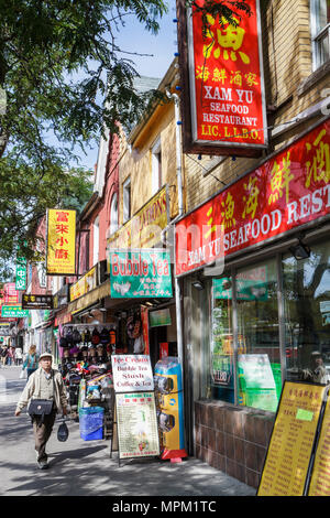 Toronto Canada, Spadina Avenue, Chinatown, quartiere etnico, ristorante ristoranti cibo mangiare fuori caffè bistrot, cucina cinese, bubble tea Foto Stock