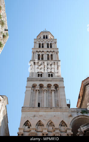 San Domnio Duomo torre campanaria, Split, Croazia Foto Stock