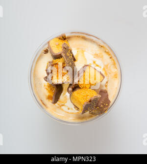 Affogato o Affogato caffè su uno sfondo Foto Stock