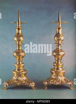 "Candelabri, c.1662', 1953. Artista: sconosciuto. Foto Stock