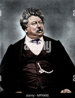 Alexandre Dumas il sambuco, romanziere francese e drammaturgo, c1850-1870. Artista: Etienne Carjat. Foto Stock