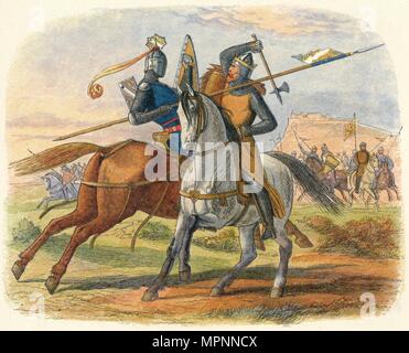 "Bruce uccide il Sir Henry Bohun', 1314 (1864). Artista: James William Edmund Doyle. Foto Stock