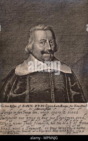 John Pym, inglese politico parlamentare, c1644 (1894). Artista: George Glover. Foto Stock