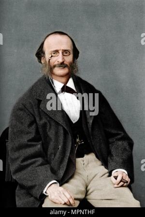 Jacques Offenbach (1819-1880), tedesco-nato il compositore francese, violoncellista e impresario del Creatore romantico: Nadar. Foto Stock