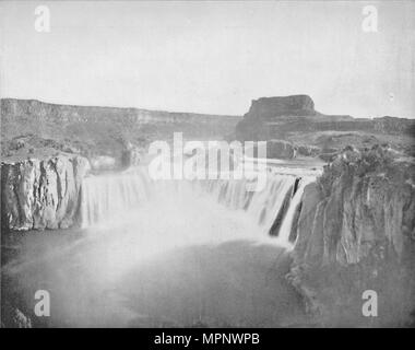 'L'Shoshone Falls", XIX secolo. Artista: sconosciuto. Foto Stock