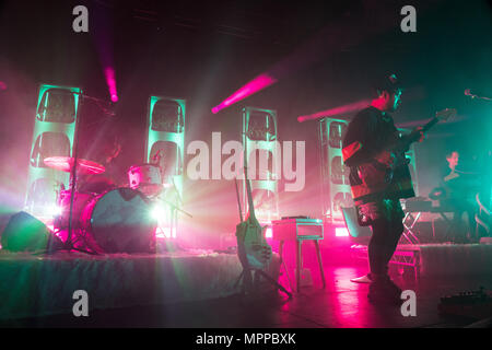 Londra, Regno Unito. Xxiv Maggio, 2018. Unknown Mortal Orchestra (Sumo) suonare dal vivo sul palco del Roundhouse di Londra. Foto Data: giovedì 24 maggio, 2018. Foto: Roger Garfield/Alamy Live News Foto Stock