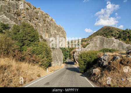 Strada in Monti Troodos Cipro Foto Stock