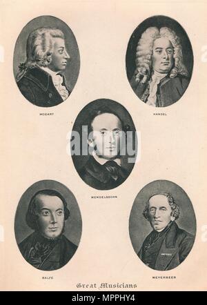 " Grandi musicisti - Piastra IV.", 1895. Artista: sconosciuto. Foto Stock