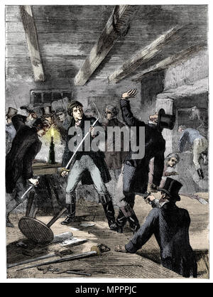 L arresto del Cato Street cospiratori, 1820 (c1895). Artista: sconosciuto. Foto Stock