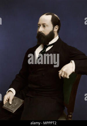 Edward VII (allora Principe di Galles), 1876. Artista: sconosciuto. Foto Stock