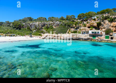 Cala Llombards - bella spiaggia nella baia di Mallorca, Spagna Foto Stock