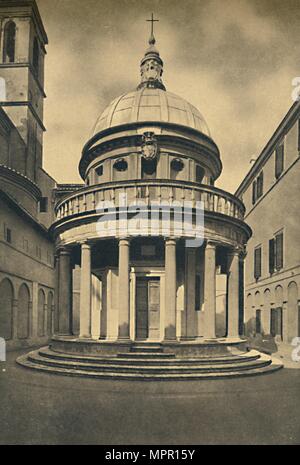 "Roma - Tempio di Bramante nel chiostro di San Pietro in Montorio sul Gianicolo", 1910. Artista: sconosciuto. Foto Stock