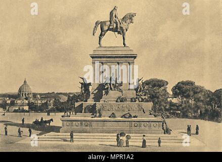 "Roma - Gianicolo - Monumento a Garibaldi, a cura di Emilio Gallori', 1895', 1910. Artista: sconosciuto. Foto Stock