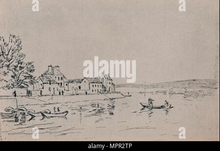 "Le banche di Loing', c.1880s, (1946). Artista: Alfred Sisley. Foto Stock