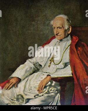 "Papst Leone XIII. 1810-1903. - Gemälde von Fülöp', 1934. Artista: sconosciuto. Foto Stock